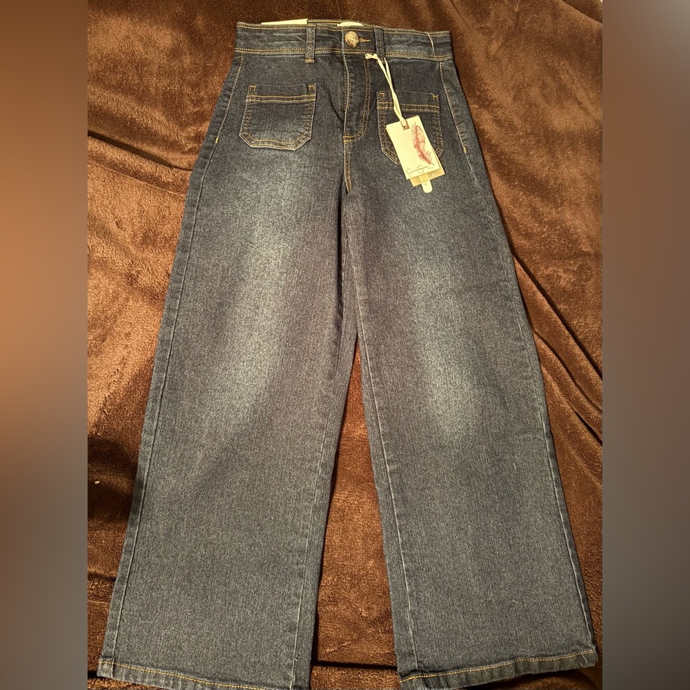 Jessica Simpson Wide Leg Jeans Girls Size 8